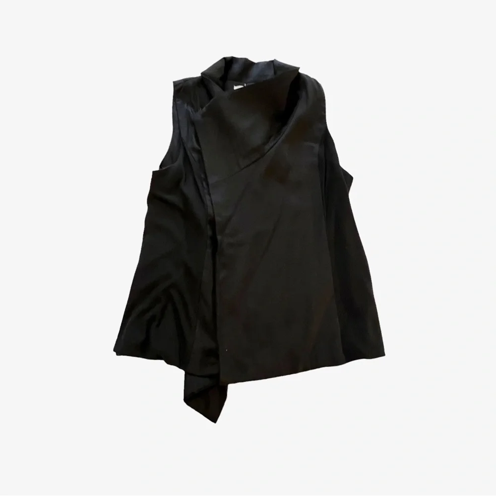 Stitch Fix Pixley Malynn Soft Moto Vest for Asymmetrical Zip Front M Black - Picture 7 of 16